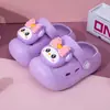 Nuevas y lindas pantuflas de conejo para niños de verano, de punta cerrada, transpirables, duraderas, estilo caricatura, cómodas para el hogar y uso exterior
