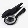 Suministro en stock del fabricante todo metal 8 luces LED para leer el periódico de mano alta potencia vidrio óptico lupa