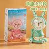 Reloj Pequeño de Dibujos Animados, Movimiento Silencioso, Aspecto Elegante, Creativo, Animal Lindo en Coche, Decoración de Escritorio y Mesita de Noche, Adornos, Regalos al por Mayor