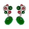 Novos brincos exagerados elegantes estilo europeu e americano brincos pendentes itens da moda brincos de luxo leve da moda atacado mulheres