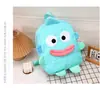 Mochila de Lona Estilo Japonês Fofa Anime Peixe de Boca Grande Desenho Animado Peculiar Peixe Azul Feio Bolsa Mochila Grande Capacidade para Estudante