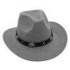 Chapéu de cowboy ocidental estilo Xizang transfronteiriço, grupo de dança, chapéu de jazz, chapéu enrolado masculino e feminino, chapéu de feltro, chapéu de lã europeu e americano, atacado