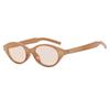 Gafas Puras Reductoras de Edad Cara Pequeña Montura Ovalada Estilo Nerd Espejo Plano Estilo Artístico Tortuga Retro Anti-luz Azul para Mujer
