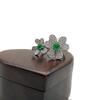 Estilo Francés Lujo Ligero Elegante Estilo Retro Circonita Micro-incrustada Camelia Dedo Textura Avanzada Tridimensional Anillo de Dedo Abierto Ajustable