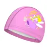 Nueva gorra de natación de PU para niños, linda gorra con recubrimiento de PU para bebé, elástica, talla grande, para niñas y niños, gorra de natación al por mayor