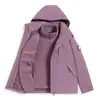 Chamarra tres en uno estilo Luotuo para mujer con forro desmontable, abrigo cortavientos impermeable para hombre para senderismo, viajes, montañismo