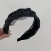 Nueva Diadema de Organza con Puntos Pequeños Moda Diadema de Ala Ancha y Corona Alta Accesorio para el Cabello Pinza para el Cabello Versátil Tocado