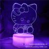 Luz de Noche 3D Hello Kitty Linda Transfronteriza para Niños Luz de Atmósfera Popular Colorida LED de Mesita de Noche Dormitorio Lámpara de Mesa Creativa