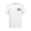 Camiseta de perforación en caliente de moda nacional para hombre, de manga corta, moderna, con cinco estrellas, bandera roja, talla grande, extragrande, fértil, extragrande, de algodón mercerizado, de media manga.
