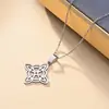 Collar de Acero Inoxidable Estilo Nuevo Sudamericano Transfronterizo, Colgante de Nudo de Bruja Misterioso, Accesorio de Collar Hueco Antidesvanecimiento