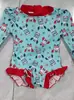 6-12M,12-18M,18-24M,2-3Años3-4Años traje de baño infantil con estampado y encaje en la pierna trasera