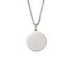 Venta caliente transfronteriza, collar personalizado de moda de estilo europeo y americano, colgante de espejo de acero inoxidable con letras geométricas de oblea, colgante de collar
