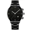 Reloj de Acero para Hombre con Tres Ojos, Calendario, Moda de Negocios, Cuarzo No Mecánico, Transmisión en Vivo de Comercio Exterior