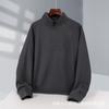 Suéter masculino e feminino fino com meio zíper e gola alta, casual, combina com tudo, roupas esportivas, roupas de trabalho, LOGOTIPO impresso personalizado