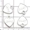 Colgante de la serie Corazón Calado de Aleación Plateada Brillante de Venta Caliente Transfronteriza DIY Pulsera Collar Accesorios de Joyería
