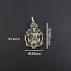 Pingente de Bolso Xizang Latão Puro Boca Sorridente Maitreya Flor de Lótus Guanyin Bodhisattva Chave Pingente Pequeno Lança de Pedra Takahashi