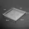 Plato Rectangular Transparente para Bar Plato Cerámico Transparente para Snacks KTV Plato de Fruta Cuadrado Acrílico con Iluminación KTV