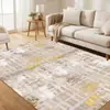 Alfombra de sala de estar plegable lavable de cachemira sintética vintage desgastada transfronteriza con base antideslizante de TPR y pelo corto para dormitorio