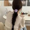 Diadema de camelia estilo francés Banda de goma para anillo de intestino delgado Estilo coreano de alta gama para mujer Cuerda para el cabello para coleta Accesorios para el cabello Tocado