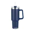 Nueva Taza de Coche Grande de 40 oz con Asa de Acero Inoxidable para Hielo Taza Térmica Portátil para Exteriores