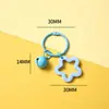 Llavero de Campana con Estrella de Cinco Puntas de Colores Accesorios Estilo Coreano Anillo de Tarjeta de Aleación Colgante para Bolsos Materiales para Joyería DIY