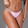 Comércio Exterior Europeu e Americano Roupa Íntima Feminina Fio Prata Multicor Tricô Sexy Tanga Transfronteiriça Feminina Tamanho Europeu Marcação Inglesa