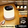 Luz Nocturna USB de Luz Suave para Protección Ocular Control Remoto Transfronterizo, Lámpara de Escritorio Inteligente Táctil para Dormitorio de Enfermería, Lámpara de Mesita de Noche