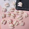 Acessórios de Arte para Unhas Desenho Animado para Animais Pequenos para Crianças, Incluindo Decorações de Unhas, Presilhas de Cabelo, Brincos, Acessórios de Árvore para Dedos DIY Feitos à Mão, Mini
