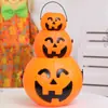 Linterna de Calabaza de Halloween Songyin Cubo de Calabaza Portátil para Niños Tarro de Dulces Juguete Luminoso para Actividad de Jardín de Infancia