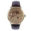 Moda Venta Caliente Marca jushidai Cuero Genuino Reloj para Hombre Moda Casual Diseño Hueco Reloj Mecánico Negocios