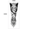 Rey Lobo Cabeza de Lobo Dominante Tatuaje Calcomanía Brazo Conjunto Transfronterizo Calcomanía de Brazo Completo Patrón Grande Calcomanía de Transferencia de Agua Tatuaje