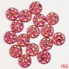 Taladro de resina de color mágico redondo de 10 mm, diseño de estrella de piel de bebé, fondo plano, parche de resina, bricolaje, decoración de pulseras para arte de uñas