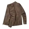 Nueva Chaqueta de Cuero PU para Hombre Estilo Retro Americano Workwear Resistente Relajada Estilo Old Money Callejero Simple