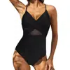 Maiô de Duas Peças Estilo Novo para Mulheres, Decote Halter Sexy Justo ao Corpo, Costas Nuas, Cor Sólida, Biquíni Simples Europeu e Americano, Roupa de Banho Justa Transfronteiriça