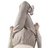 Calça de Maternidade Outono e Inverno Novo Estilo Calça de Maternidade Sem Suporte Barriga Cordão Lateral Solta Com Veludo Adicional Espessada Calça de Maternidade de Perna Larga