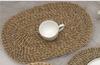 Posavasos tejido de junco de borde a borde, posavasos de totora, alfombrilla antideslizante y antiquemaduras, posavasos para tazón, posavasos para olla de arena, aislamiento térmico, alfombrilla de cocina, posavasos para olla/tazón