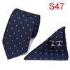 AliExpress EBAY 7.5cm corbata de negocios set de corbata para hombre boda corbata de poliéster caja de regalo fabricantes