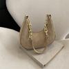 Bolso de axila estilo coreano bolso casual bolso de mujer 2024 Invierno nuevo bolso de hombro retro tela de fieltro cadena portátil Bolso de mujer