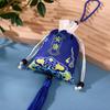 Bolsa de Incienso Colgante para Coche Estilo Antiguo con Patrón de Nube, Bolsita Vacía de Retazos, Accesorio Portátil Estilo Chino Hanfu con Lavanda