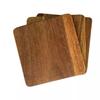 Alfombrilla Aislante Térmico de Madera de Acacia, Salvamanteles para Mesa de Comedor, Salvaplatos Antideslizante, Bonita Alfombrilla para Taza de Té y Bol, Posavasos Cuadrado, Salvamanteles con Logo, Antiescaldado