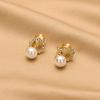 Pendientes vintage de clip sin orificios, de alta gama, para mujer, de estilo nicho, combinables con todo, de Corea del Sur, elegantes, con clip de perla.