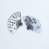 Estilo Chino Tinta Hoja de Bambú Acetato Ventilador de Agujero Único DIY Nuevo Chinoiserie Pasador de Pelo Pasador de Pelo con Borla Colgante Accesorios de Joyería