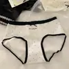 Estrellas Dispersas Espuma Verano10A Ropa Interior Antibacteriana para Mujer, Cómodo y Transpirable Algodón Puro con Refuerzo Extendido