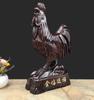 Decoração de galo de 40 cm, escultura em madeira de jacarandá, animal do zodíaco, galinha, artesanato de madeira, presente