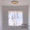 [Personalizado] Araña Colgante Larga para Escalera de Caracol de Villa, Araña Italiana para Escalera, Luz Dorada para Escalera de Doble Altura