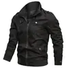 Jaqueta Masculina de Algodão Lavado Estilo Novo para Comércio Exterior Aliexpress Transfronteiriço, Jaqueta Top Masculina Jovem com Gola Alta