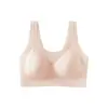 Sujetador Deportivo Sin Costuras Agradable para la Piel Alta Elasticidad Transpirable Tirantes Anchos Moldeador para Mujer