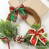 Decoraciones de Navidad, juego de 3 adornos de lazo brillantes, adornos colgantes festivos para árbol de Navidad, lazo brillante, transfronterizo
