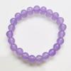 Pulsera de Calcedonia Transfronteriza Europea y Americana de 8 mm, Pulsera de Perlas de Calcedonia, Pulsera de Niña Moda y Dulce, Pulsera Suave para Envolver el Dedo