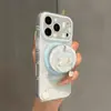 Capa Magnética Fofa de Maçã Azul e Coelho Miffy para iPhone 17promax Adequada para iPhone16pro/15Pro